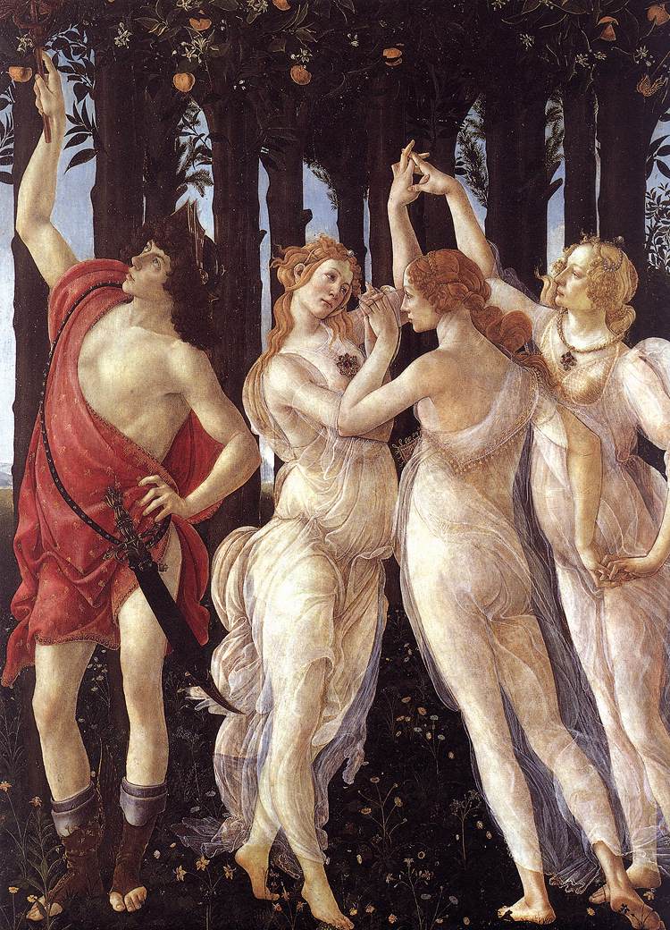 Trzy Gracje, Primavera, Botticelli
