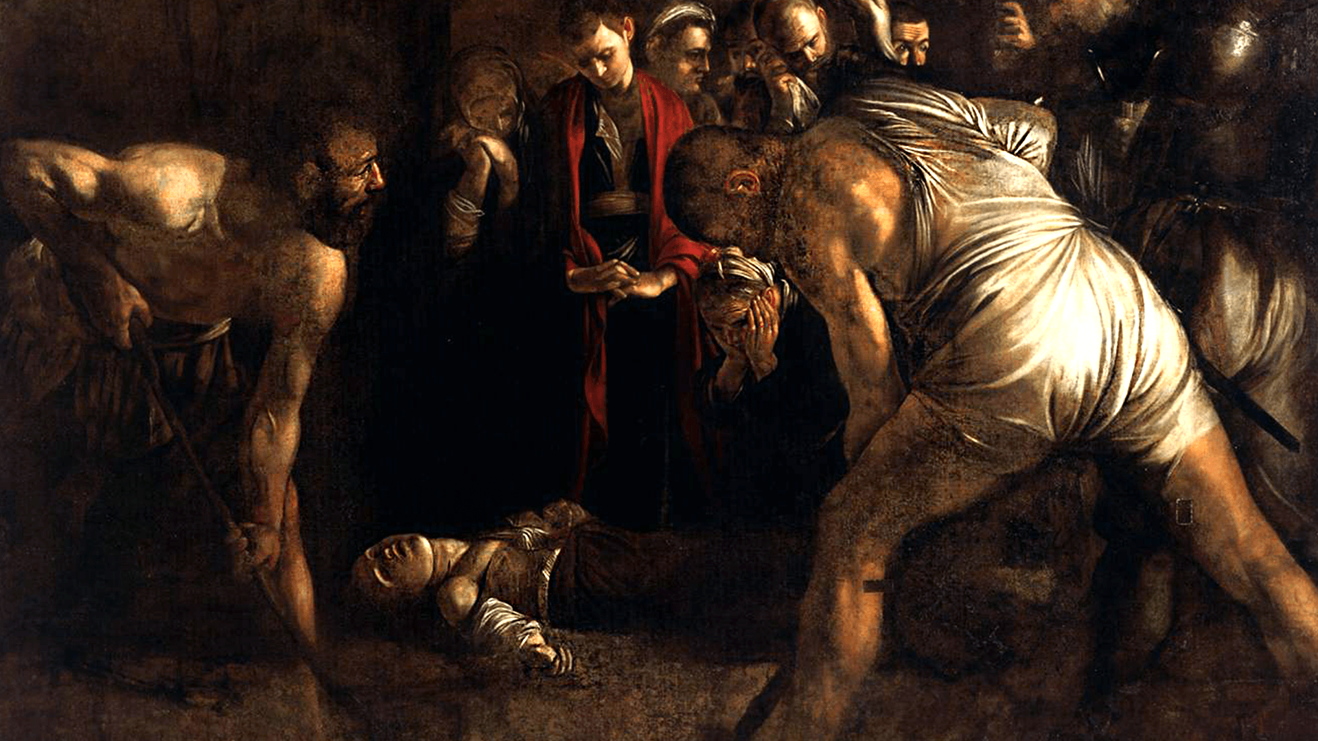 Caravaggio - Pogrzebanie świętej Łucji